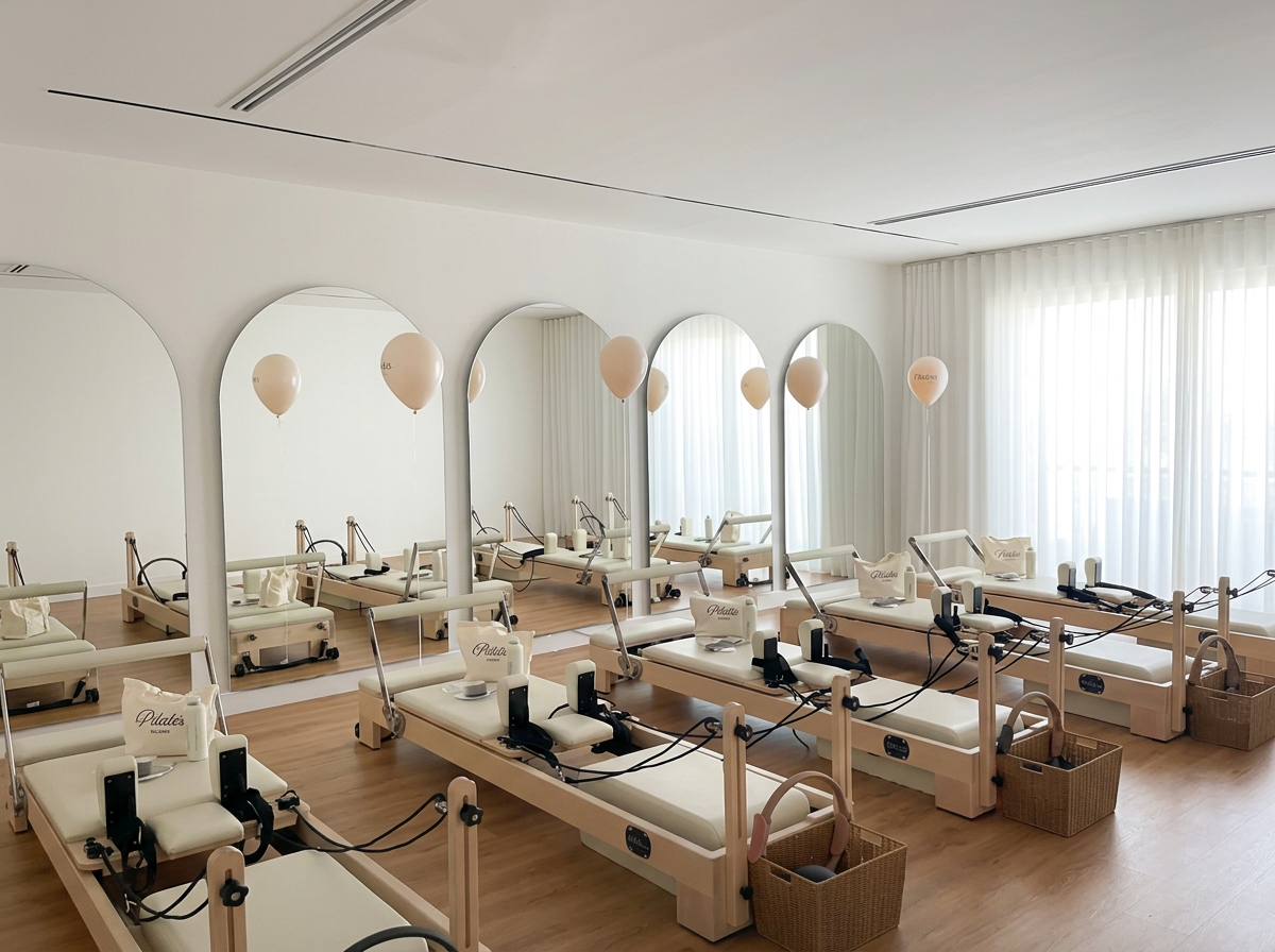 Inside the Pilatia reformer studio